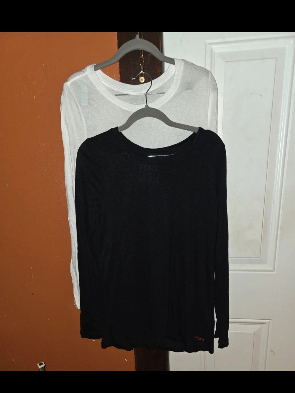 Peace Love World Long Sleeve Tee - Black & White